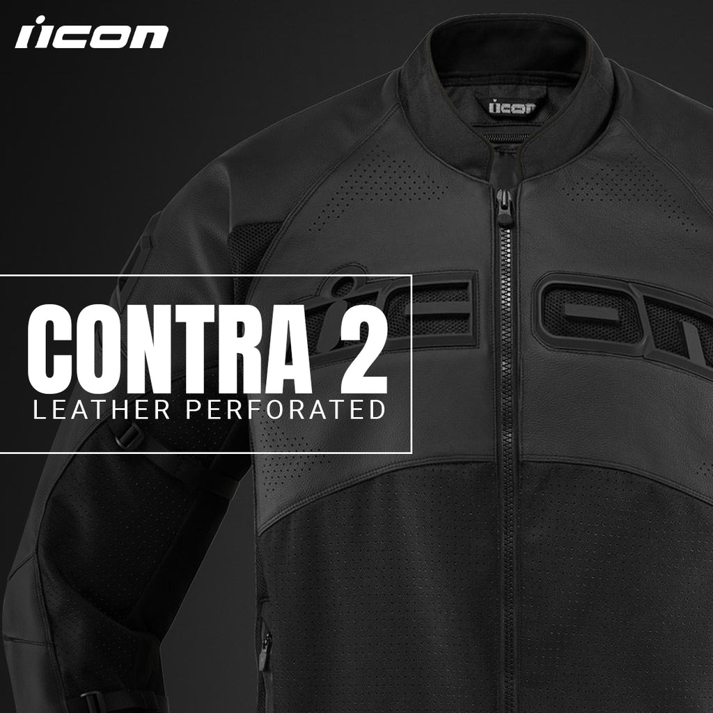 Icon Street Racing Contra 2 Leather Perforated Motorcycle Race Gear ...