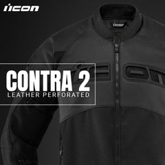 Icon Street Racing Contra 2 Leather Perforated Motorcycle Gear