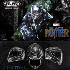 HJC Helmets 2018 | RPHA 70 ST Black Panther Helmet