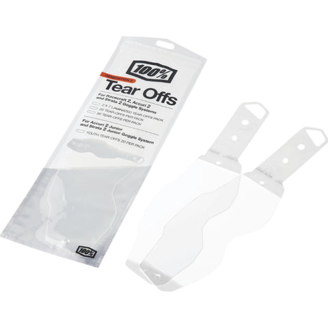 100% Accuri 2/Racecraft 2/Strata 2 Laminated Tear-Off Goggle Accessories-2602