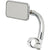 Biltwell Utility Rectangle Side View Mirror w/Clamp-On Mount 1" Motorcycle Accessories