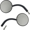 Biltwell Utility Round Side View Mirror Pair w/Perch Mount Motorcycle Accessories