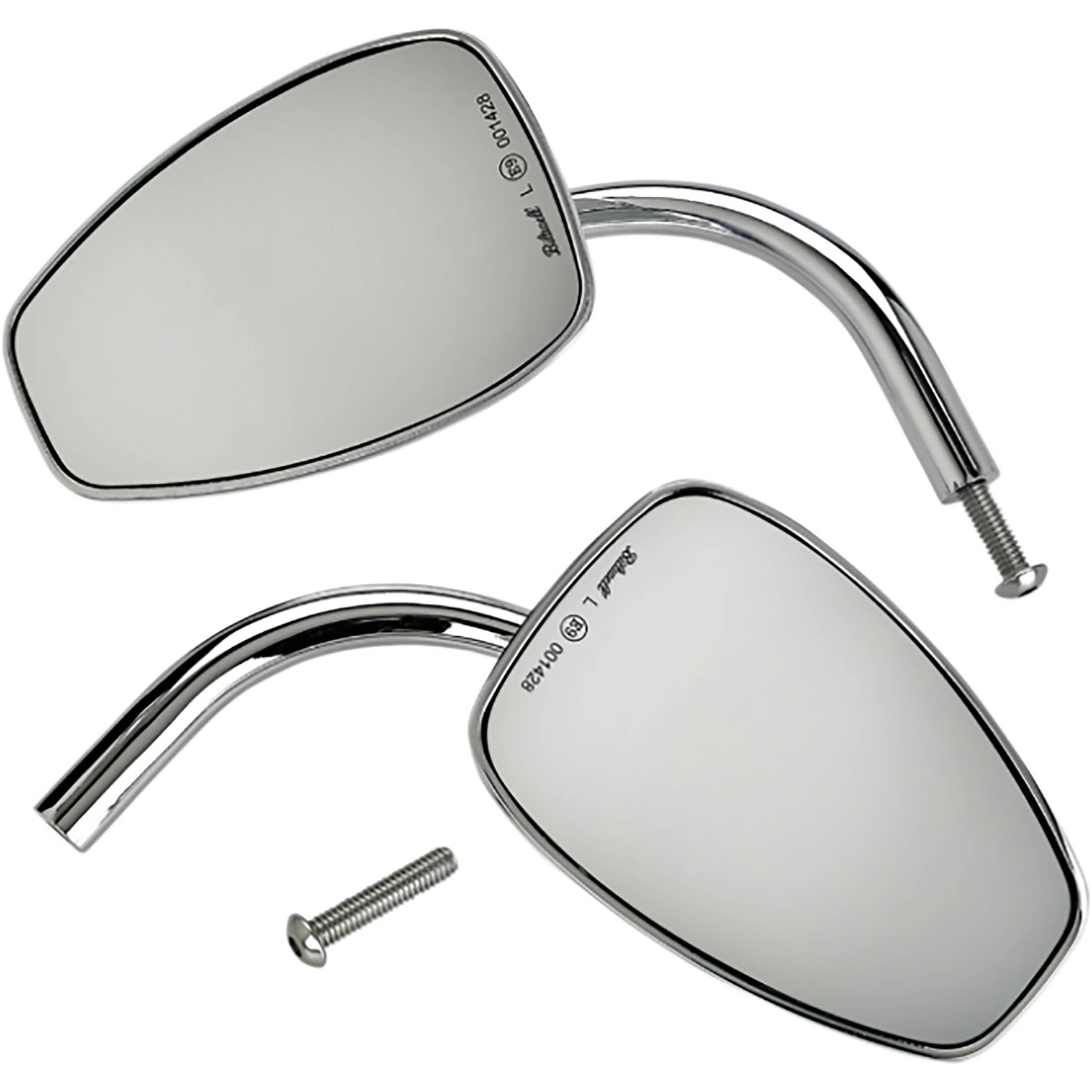Biltwell Utility Teardrop Side View Mirror Pair w/Perch Mount Motorcycle Accessories-0640