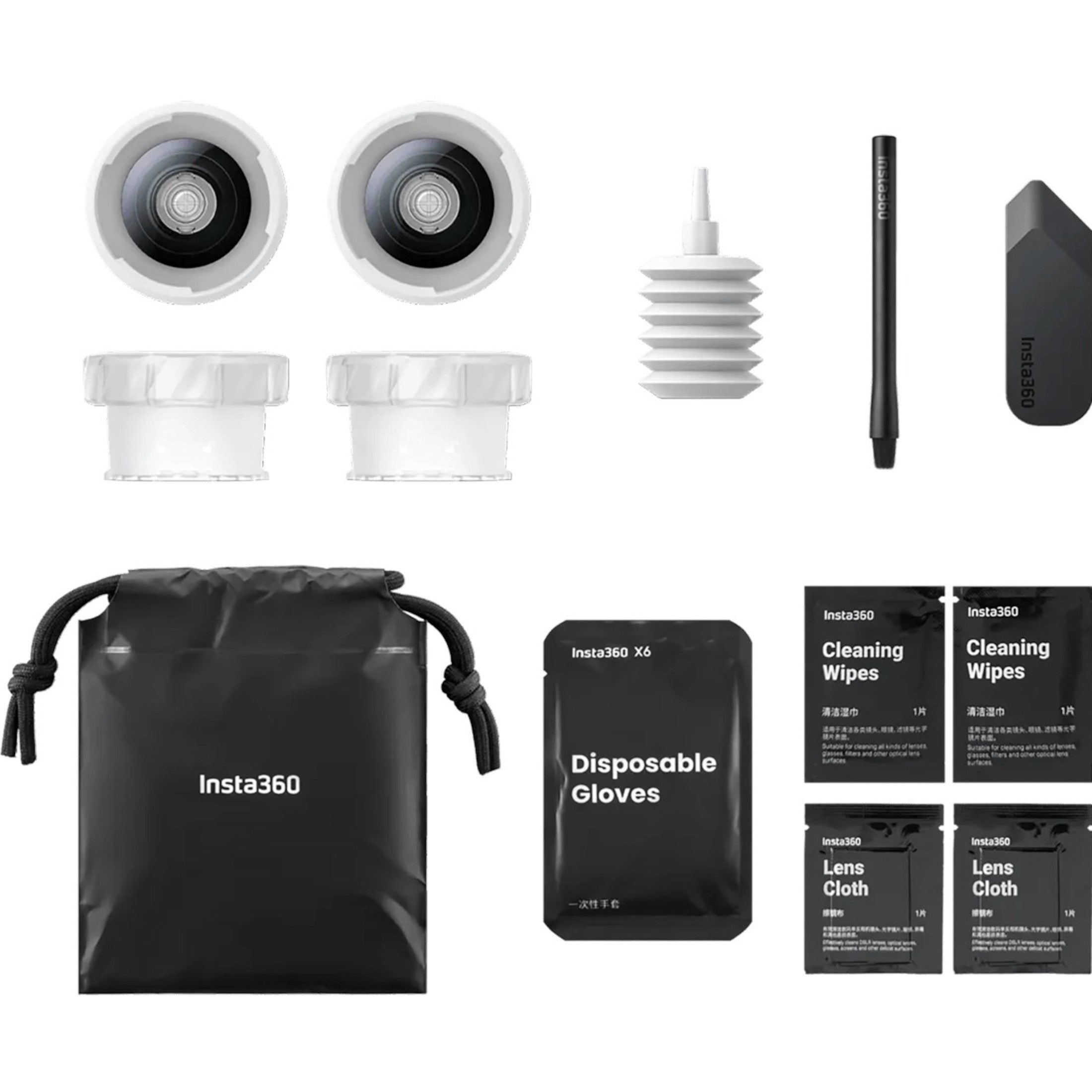 Insta360 X6 Replacement Lens Kit (Double Lens) C - Black