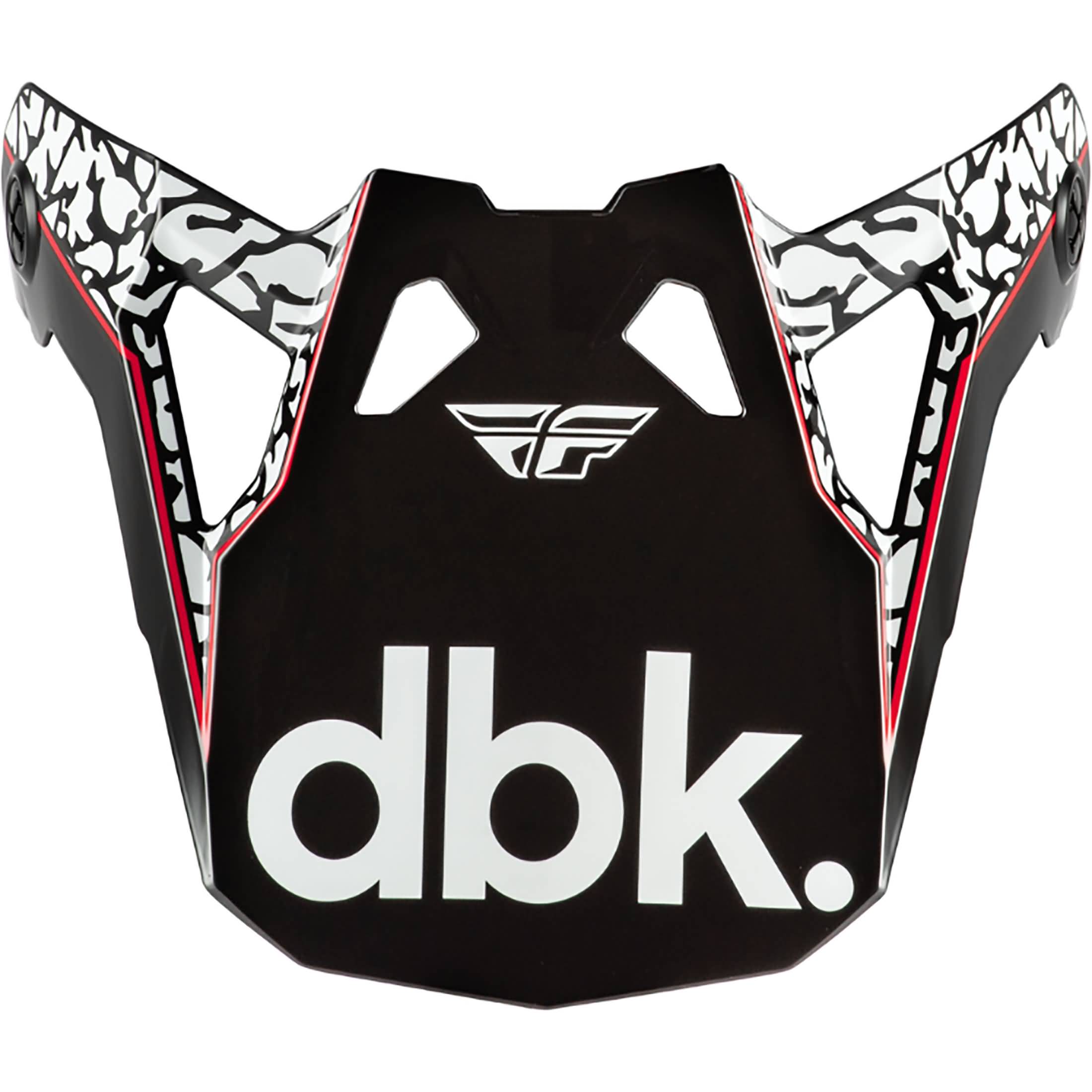Fly Racing Formula CP Dbk Visor Black/White/Red Xl-2x