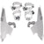 Memphis Shades Dyna Fats/Slim Windshield Trigger-Lock Complete Mount Kit Motorcycle Accessories