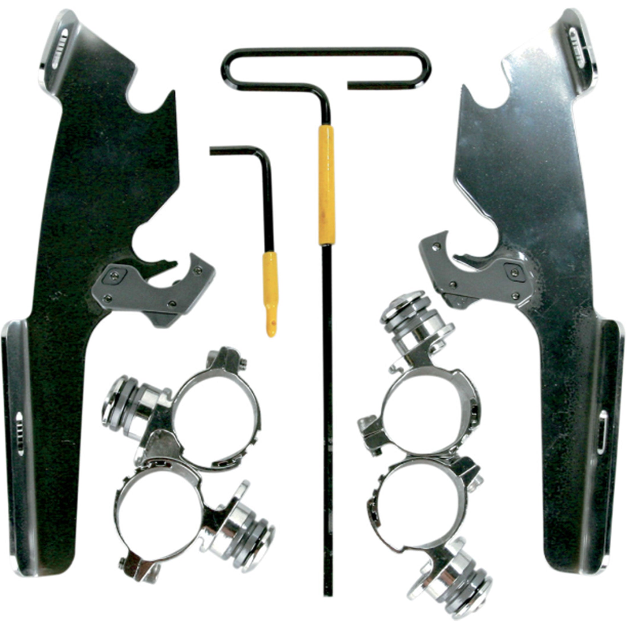 Memphis Shades Dyna Fats/Slim Windshield Trigger-Lock Complete Mount Kit Motorcycle Accessories-2320