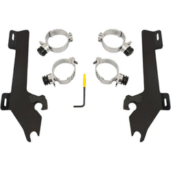 Memphis Shades Kingpin Batwing Windshield Trigger-Lock Complete Mount Kit Motorcycle Accessories