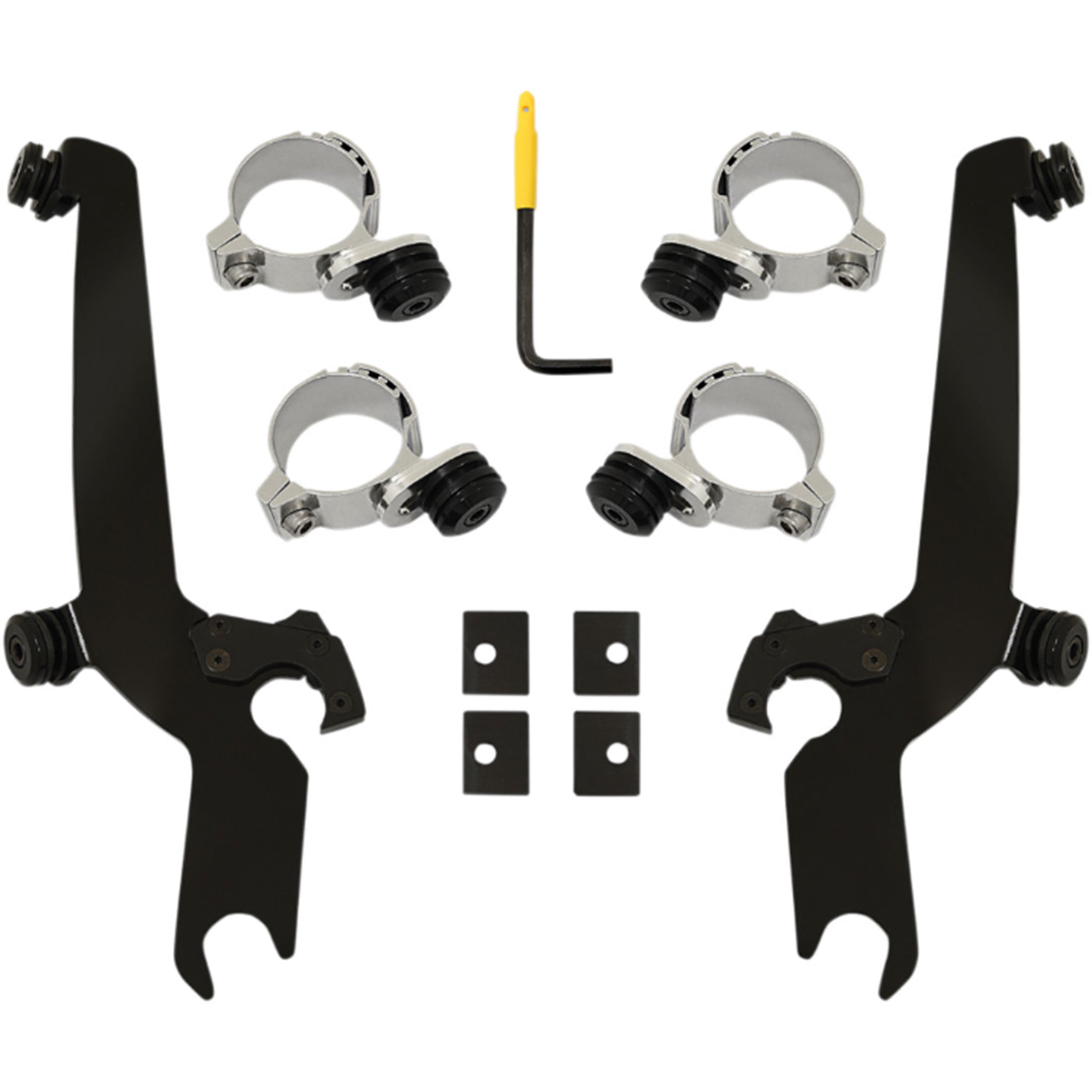 Memphis Shades Rebel No-Tool Trigger-Lock Mount Kit for Sportshield Motorcycle Accessories-2321