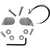 Memphis Shades Turn Signal relocation Hardware for HD covered forks w/o light bar Motorcycle Accessories