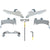 Memphis Shades Vulcan 900 Windshield Trigger-Lock Complete Mount Kit Motorcycle Accessories