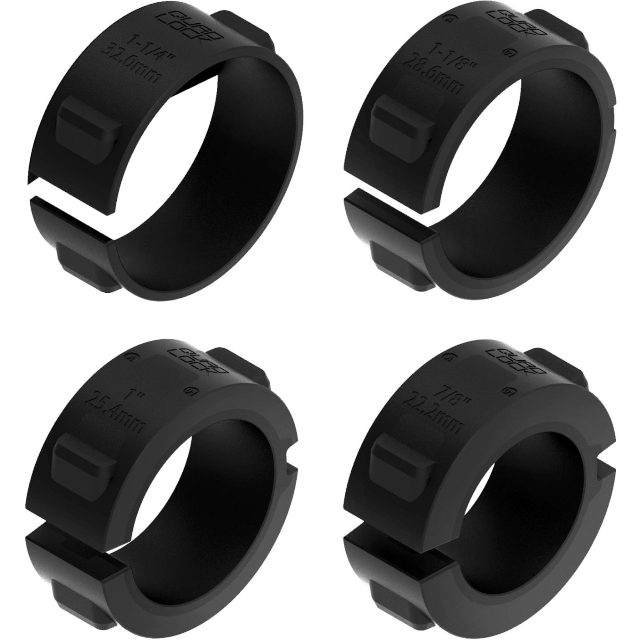 Quad Lock Replace Bar Spacers Motor Handlebar Mount Pro Phone Accessories - Black