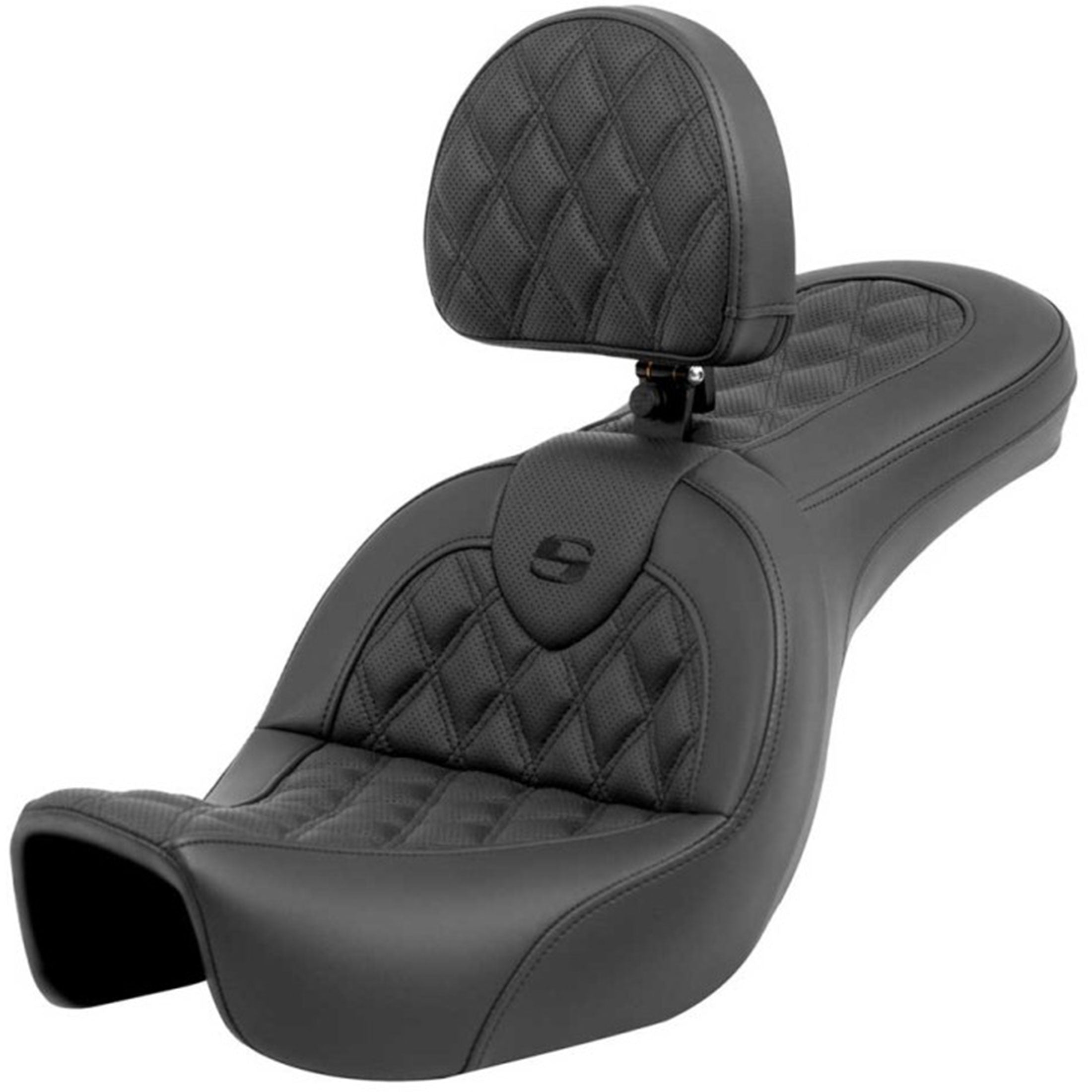 Saddlemen 2006-2017 FXD, FXDWG, FLD Dyna RoadSofa LS Seat with Driver's Backrest Motorcycle Accessories-0803