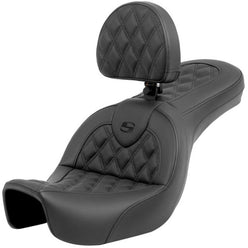 Saddlemen 2006-2017 FXD, FXDWG, FLD Dyna RoadSofa LS Seat with Driver's Backrest Motorcycle Accessories