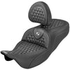 Saddlemen 2008-2024 FLHR, FLHT, FLHX & FLTR RoadSofa HC Ext. Reach Seat with Drivers Backrest Motorcycle Accessories
