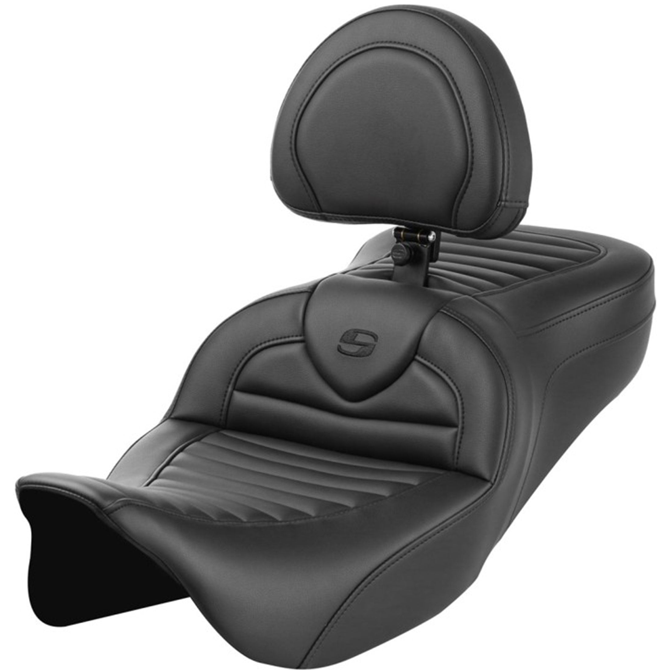 Saddlemen 2008-2024 FLHR, FLHT, FLHX & FLTR Roadsofa TR Seat w/ Drivers Backrest Motorcycle Accessories-0801