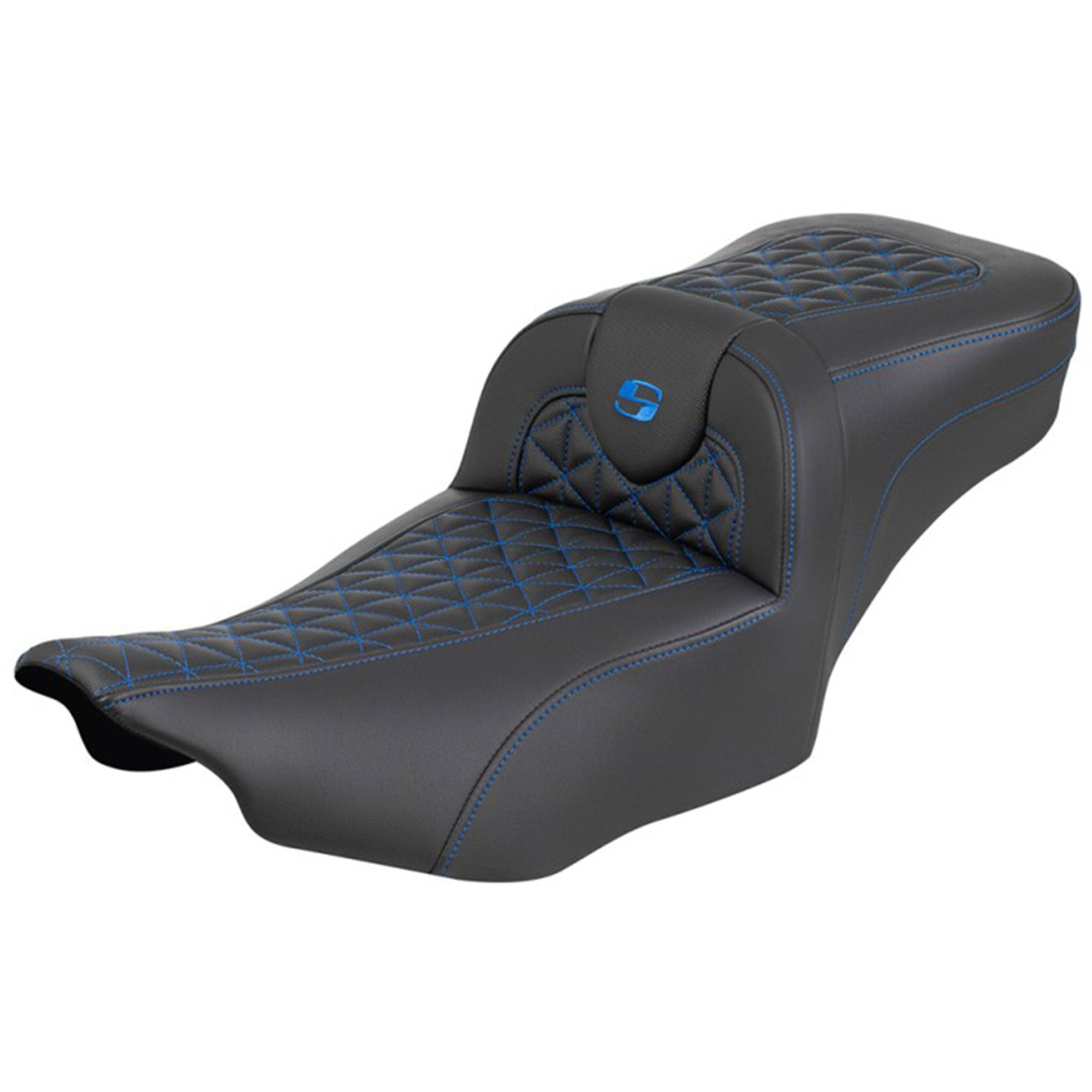 Saddlemen 2024-26 Road Glide / Street Glide | 2023-26 CVO Road Glide / Street Glide Ext. Reach RoadSofa Tri-Gripper Seat Motorcycle Accessories - Blue