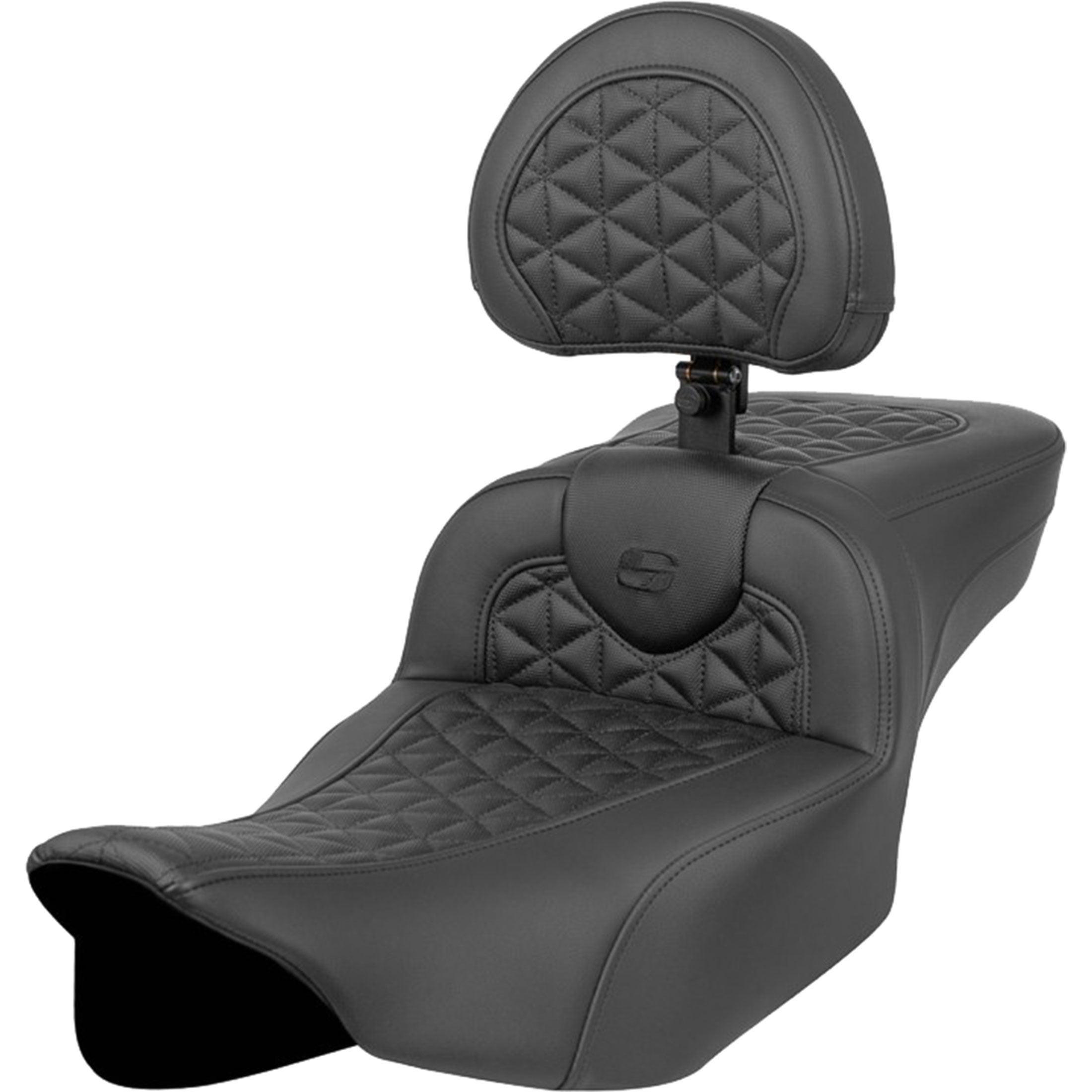 Saddlemen 2024-26 Road Glide / Street Glide | 2023-26 CVO Road Glide / Street Glide RoadSofa Ext. Reach Tri-Gripper Seat w/Driver's Backrest Motorcycle Accessories-0801