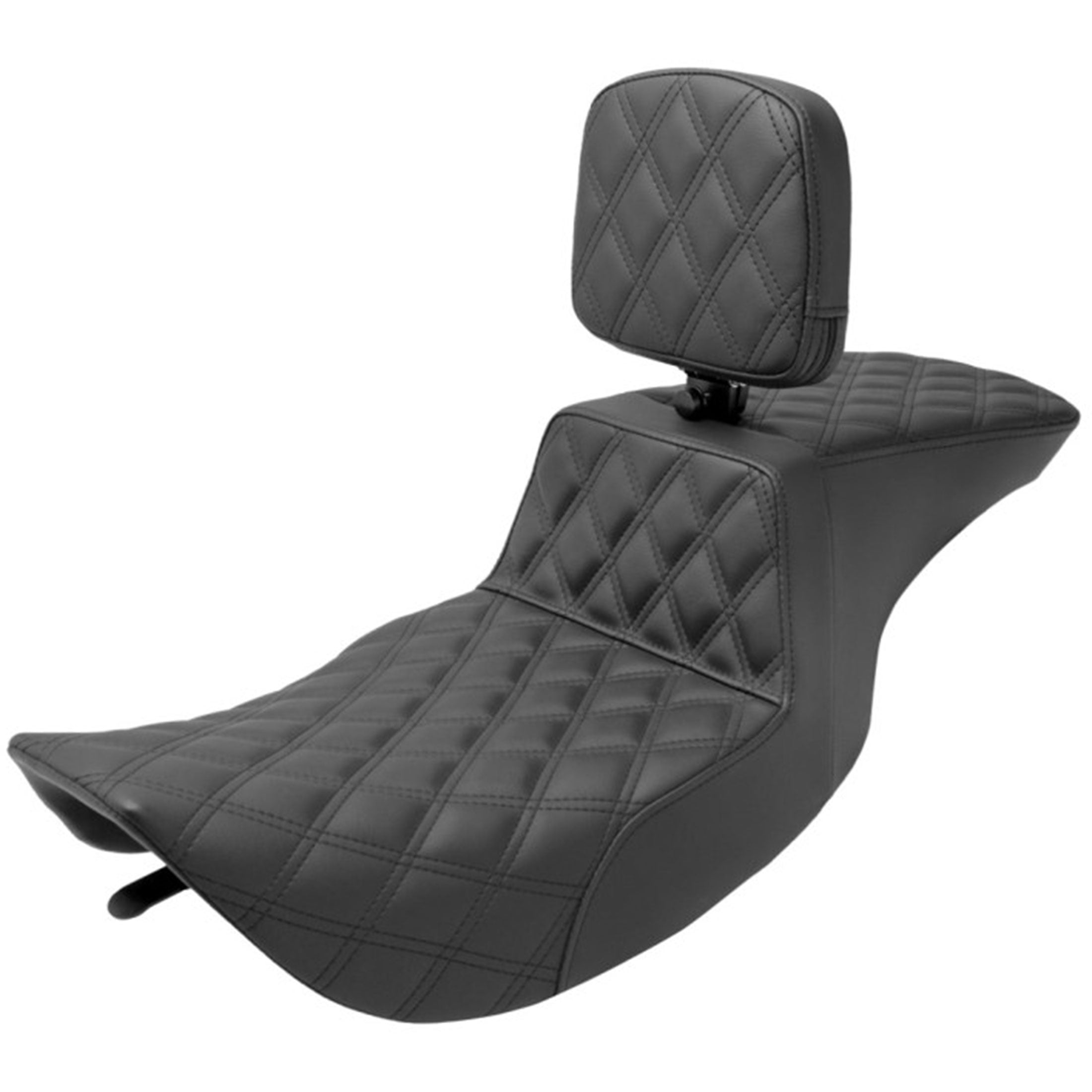 Saddlemen 1997-2007 FLHR, FLHX (except FLHRS) Tour Step-Up Seat w/ Driver Backrest, Front & Rear LS Motor-0801