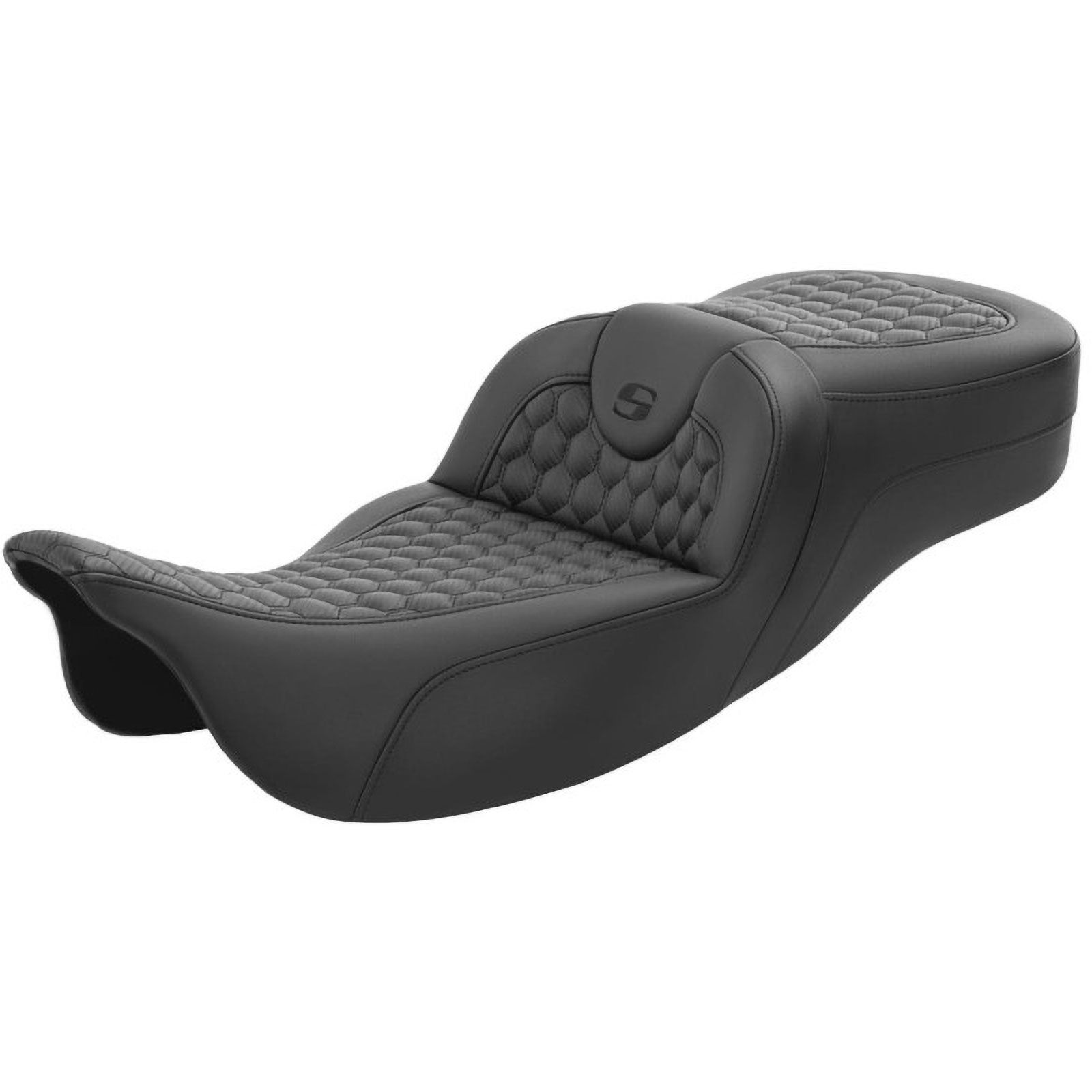 Saddlemen 2008-2024 FLHR, FLHT, FLHX & FLTR Extended Reach Roadsofa Carbon Fiber Seat Motorcycle Accessories-0801