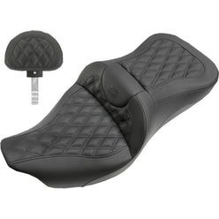Saddlemen 2008-2024 FLHR, FLHT, FLHX & FLTR Extended Reach Roadsofa LS Seat with Driver's Backrest Motorcycle Accessories