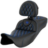 Saddlemen 2008-2024 FLHR, FLHT, FLHX & FLTR Extended Reach Roadsofa LS Seat with Driver's Backrest Motorcycle Accessories