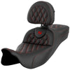 Saddlemen 2008-2024 FLHR, FLHT, FLHX & FLTR Extended Reach Roadsofa LS Seat with Driver's Backrest Motorcycle Accessories