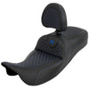 Saddlemen 2008-2024 FLHR, FLHT, FLHX & FLTR Roadsofa DS Ext. Reach Seat w/ Driver's Backrest Motorcycle Accessories