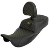 Saddlemen 2008-2024 FLHR, FLHT, FLHX & FLTR Roadsofa DS Ext. Reach Seat w/ Driver's Backrest Motorcycle Accessories