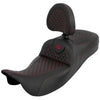 Saddlemen 2008-2024 FLHR, FLHT, FLHX & FLTR Roadsofa DS Ext. Reach Seat w/ Driver's Backrest Motorcycle Accessories