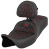 Saddlemen 2008-2024 FLHR, FLHT, FLHX & FLTR Roadsofa LS Seat with Driver's Backrest Motorcycle Accessories