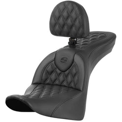 Saddlemen 2018-2025 FLDE, FLHC/S, FLSL RoadSofa LS Seat w/Drivers Backrest Motorcycle Accessories