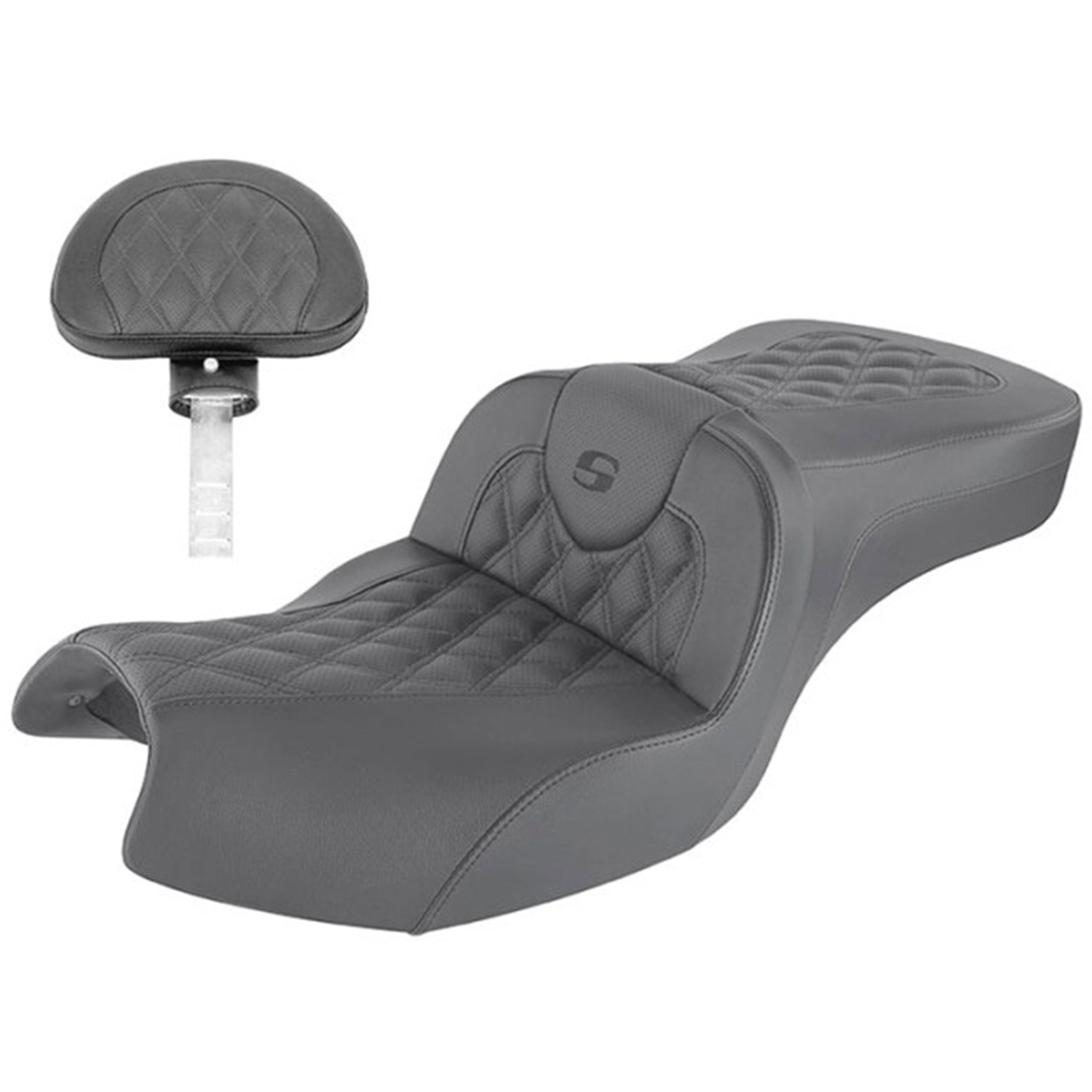 Saddlemen 2020-2025 Challenger, Chieftain PowerPlus Roadsofa LS Seat with Driver's Backrest Motorcycle Accessories-0810