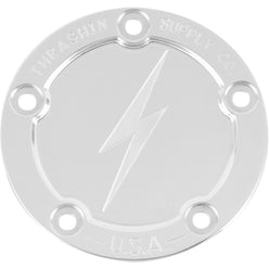 Thrashin Supply Twin Cam 5-Hole Dished Points Cover Harley-Davidson Cruiser Motorcycle Accessories