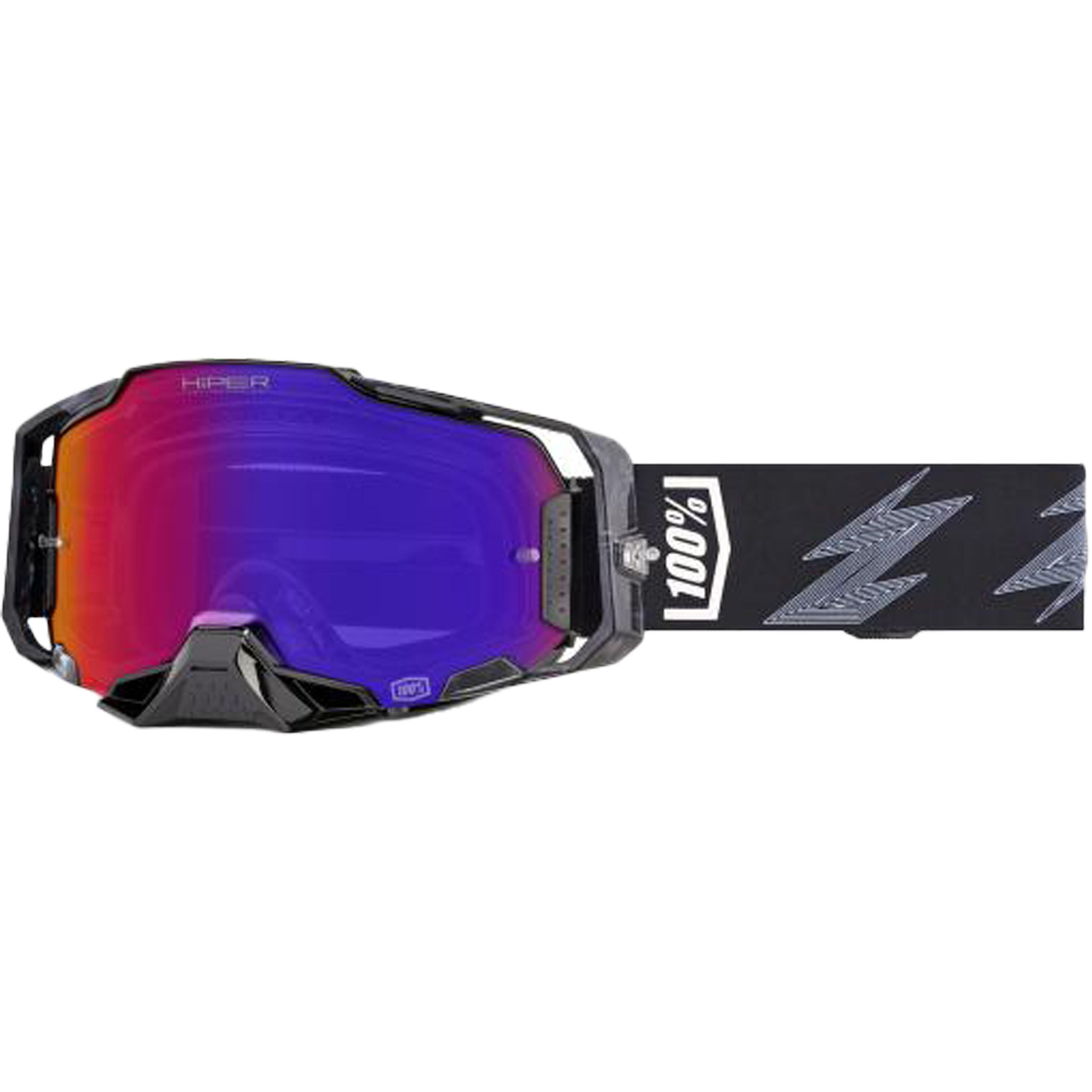 100 goggles white Armega Goggle Crenshaw Hiper Purple Mirror Lens