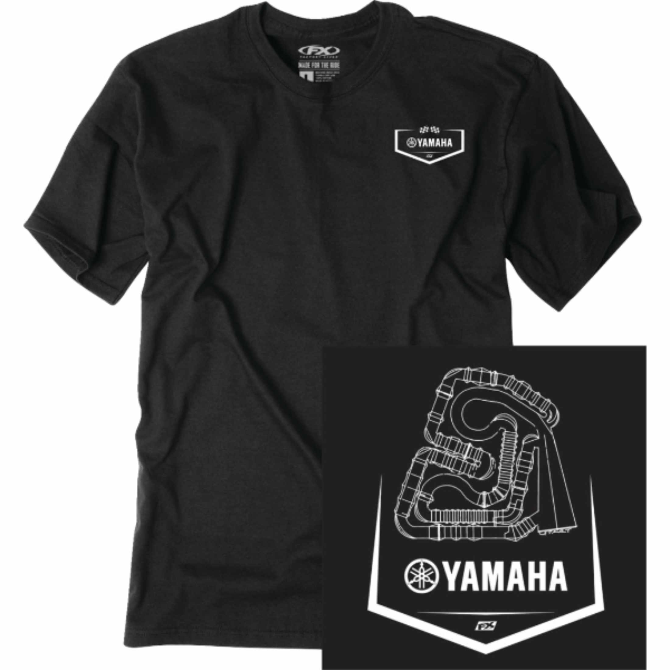Factory Effex Yamaha Track Men's Short-Sleeve Shirts-3030