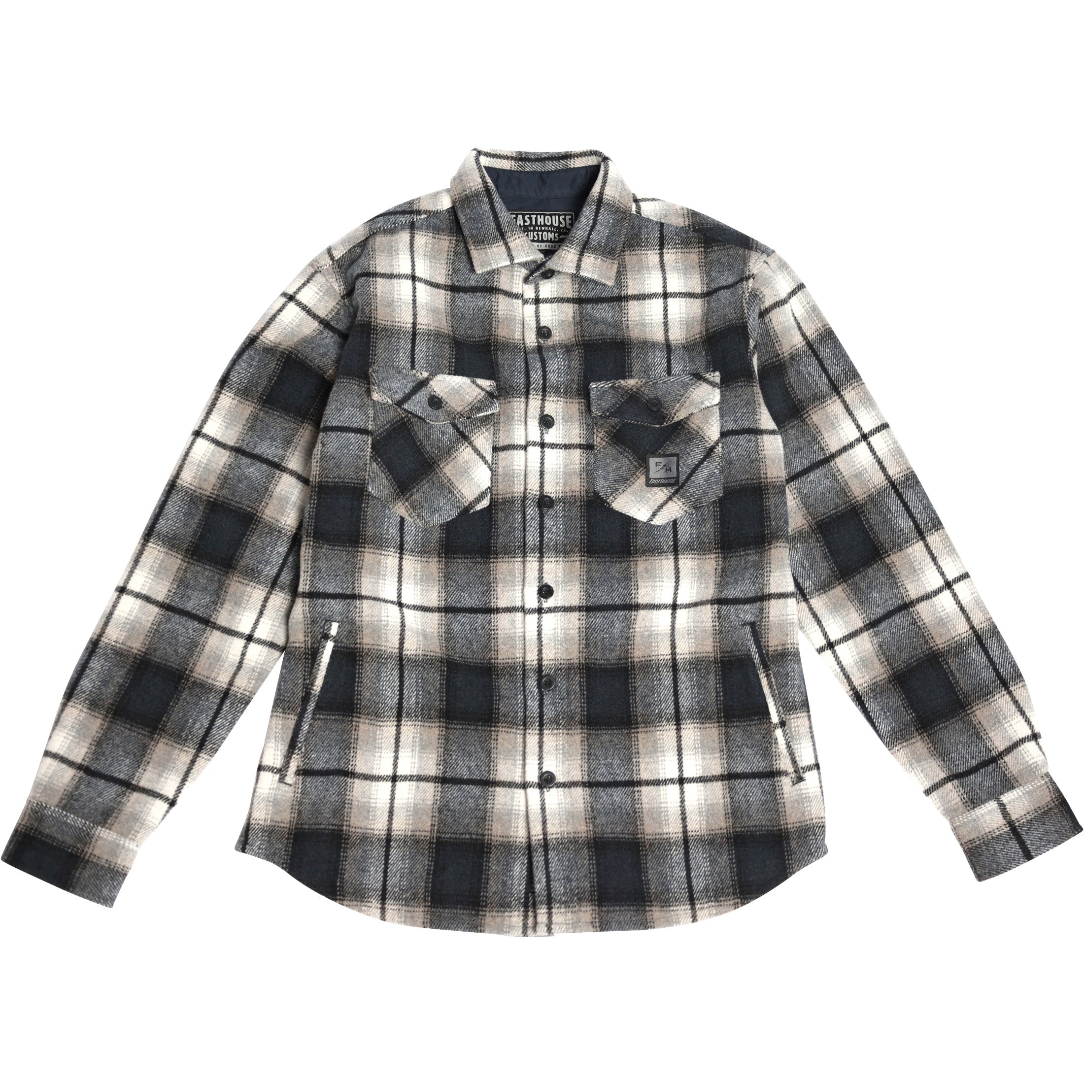 Fasthouse Folsom Heavyweight Flannel Men's Button Up Long-Sleeve Shirts-3297