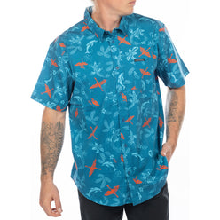 Fasthouse TB Island Hopper Hawaiian Men's Button Up Short-Sleeve Shirts