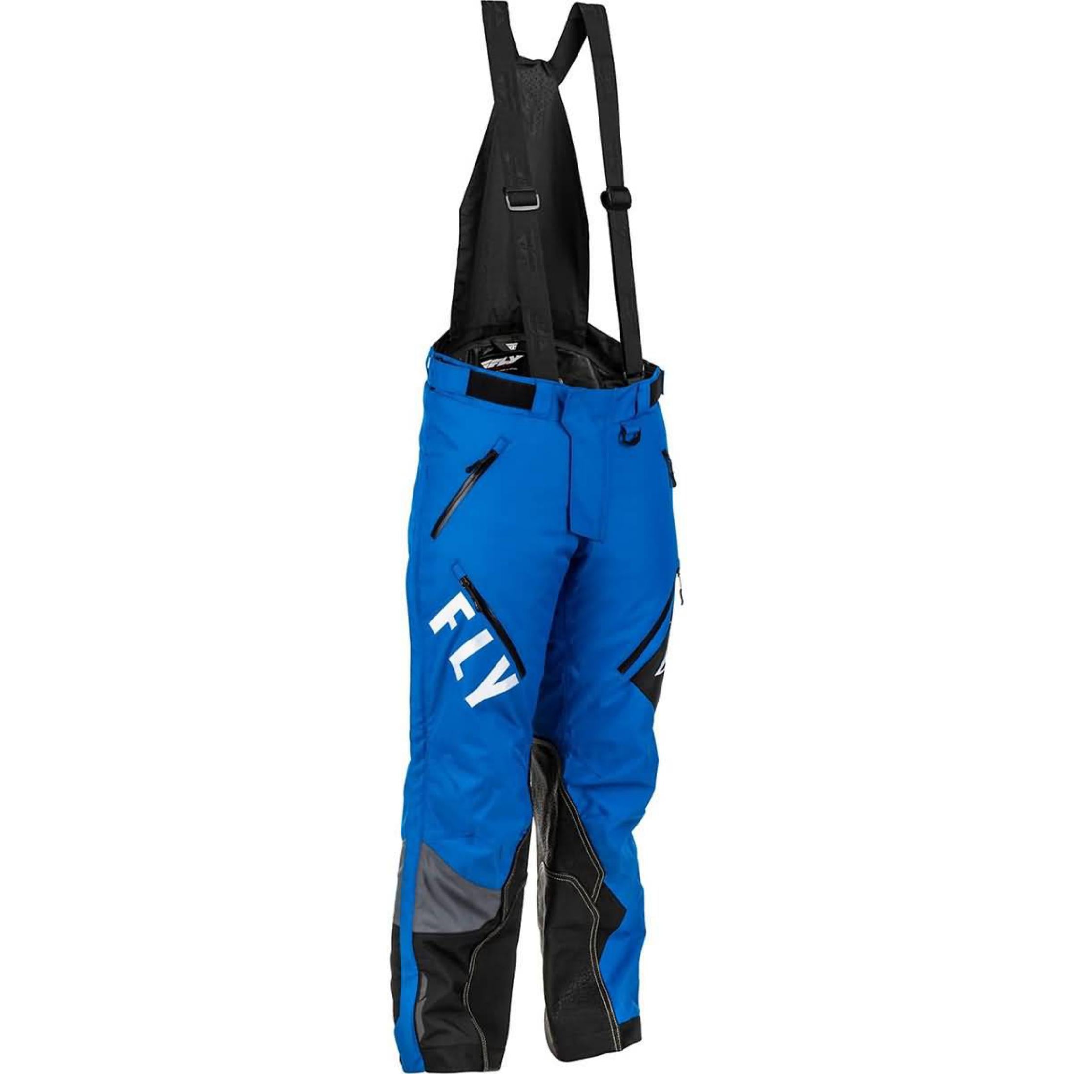 Fly Racing SNX Pro SB Adult Snow Bibs - Black / Grey / Blue