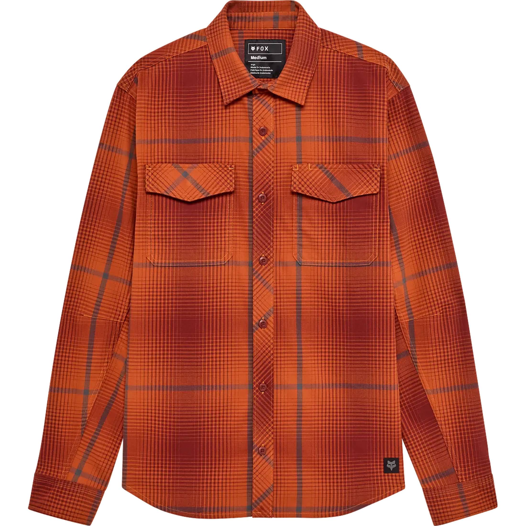 Fox Racing Survivalist Fire Flannel Men's Button Up Long-Sleeve Shirts-36463
