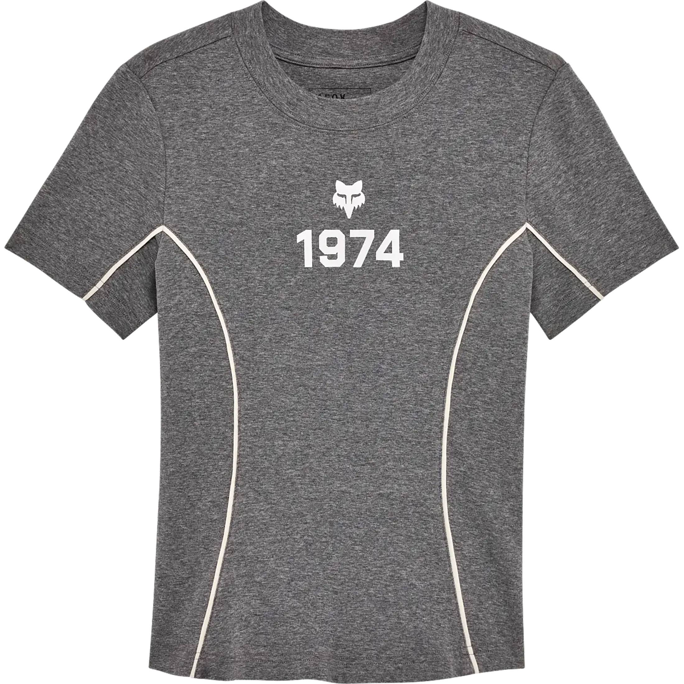 Fox Racing Moto-X Fitted Women's Short-Sleeve Shirts - Heather Graphite Grey