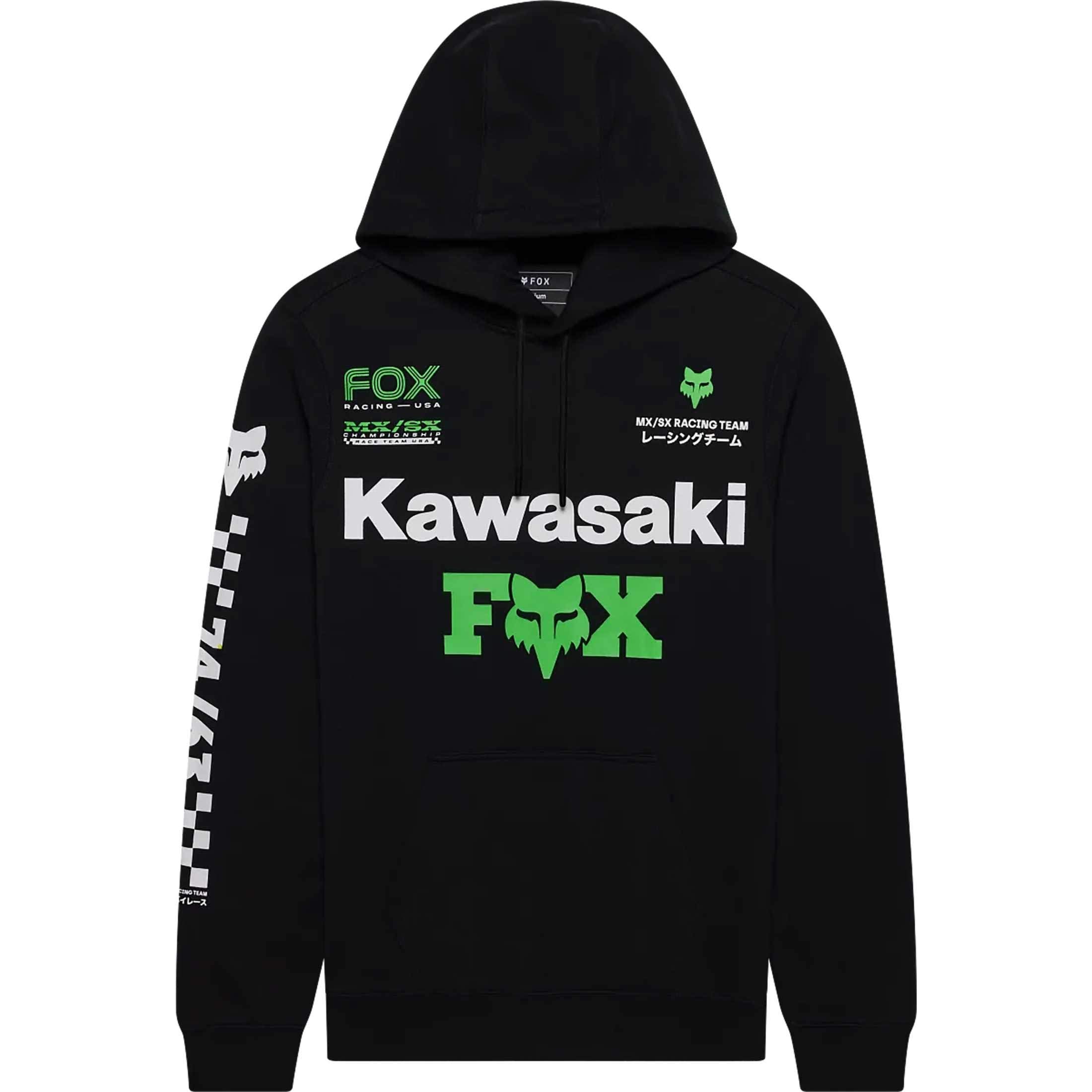 Fox Racing Kawi Fleece Men's Hoody Pullover Sweatshirts - Black