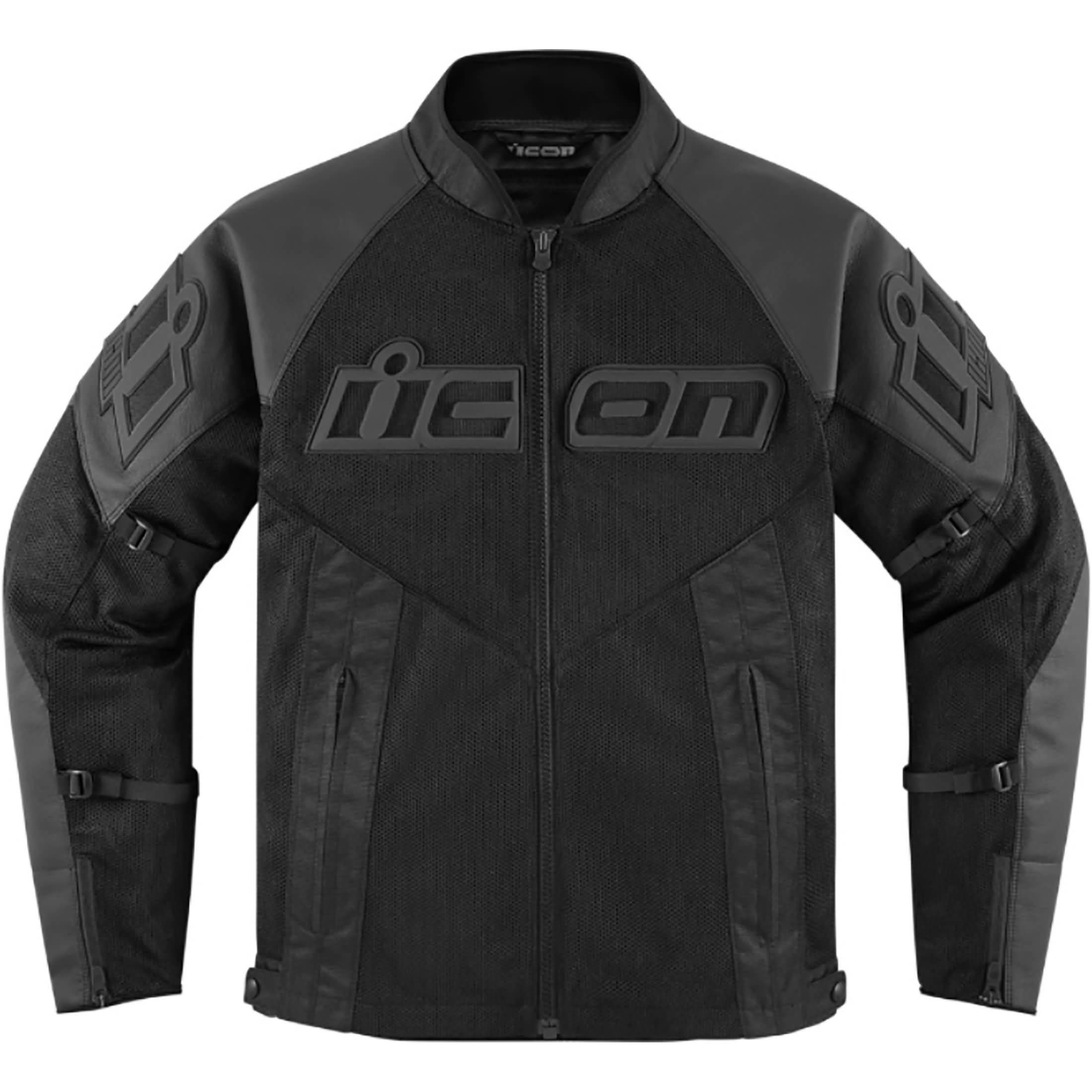 Icon Mesh AF Leather Men's Street Jackets-2810