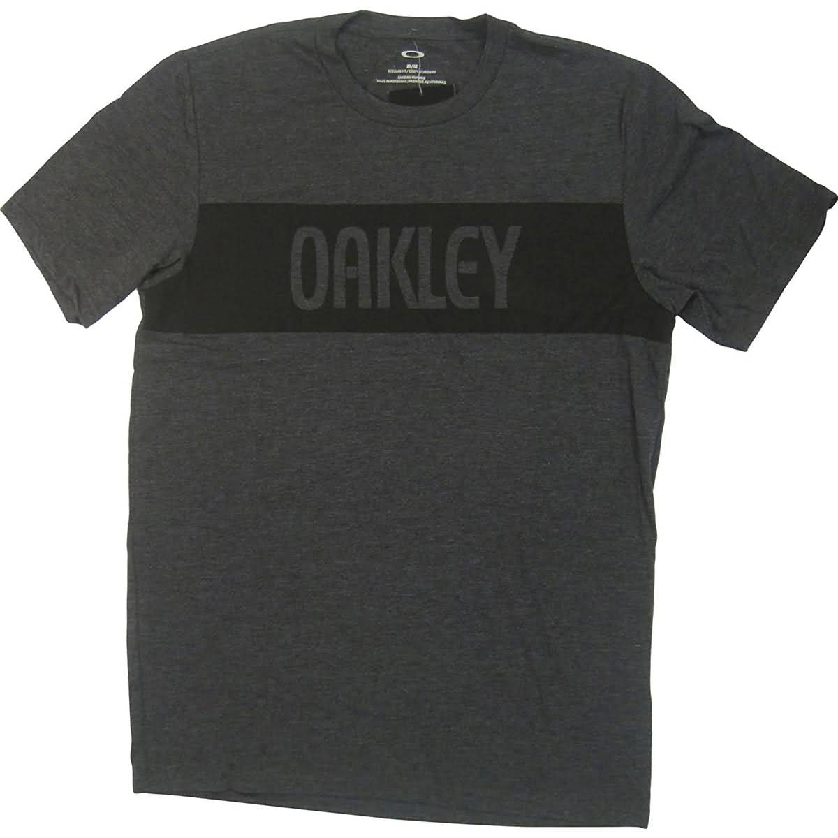 Oakley Tri Bold Men's Short-Sleeve Shirts Blackout Light Heather Medium
