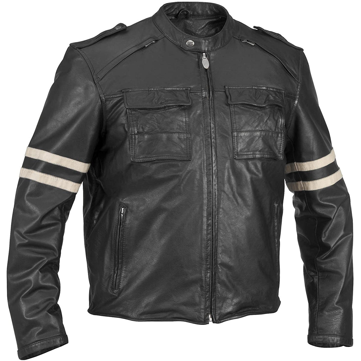 River Road Baron Retro Vintage Men's Cruiser Jackets - Black