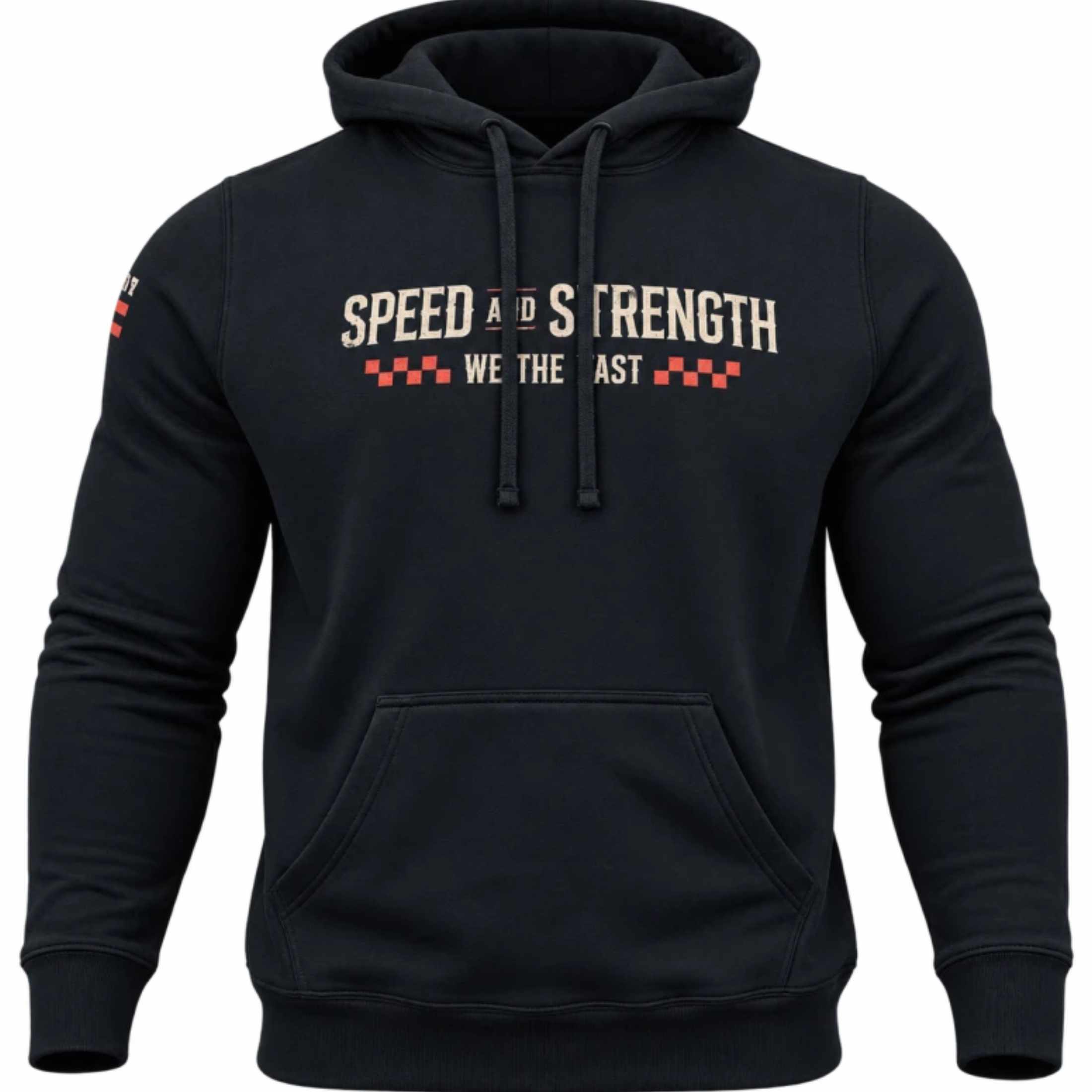 Speed And Strength We the Fast Men's Hoody Pullover Sweatshirts - Black