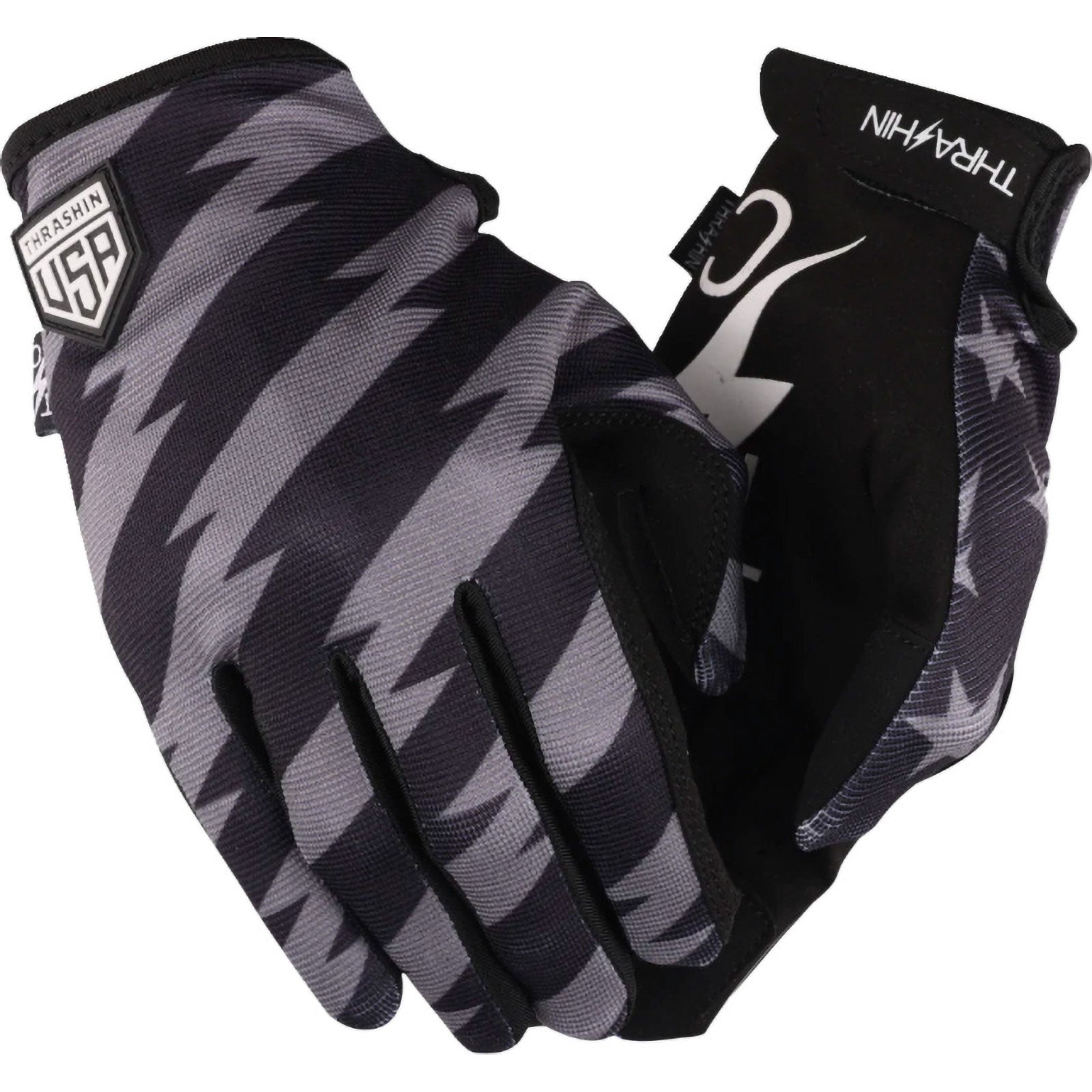 Thrashin Supply Stars & Bolts Stealth Men's Street Gloves-3301