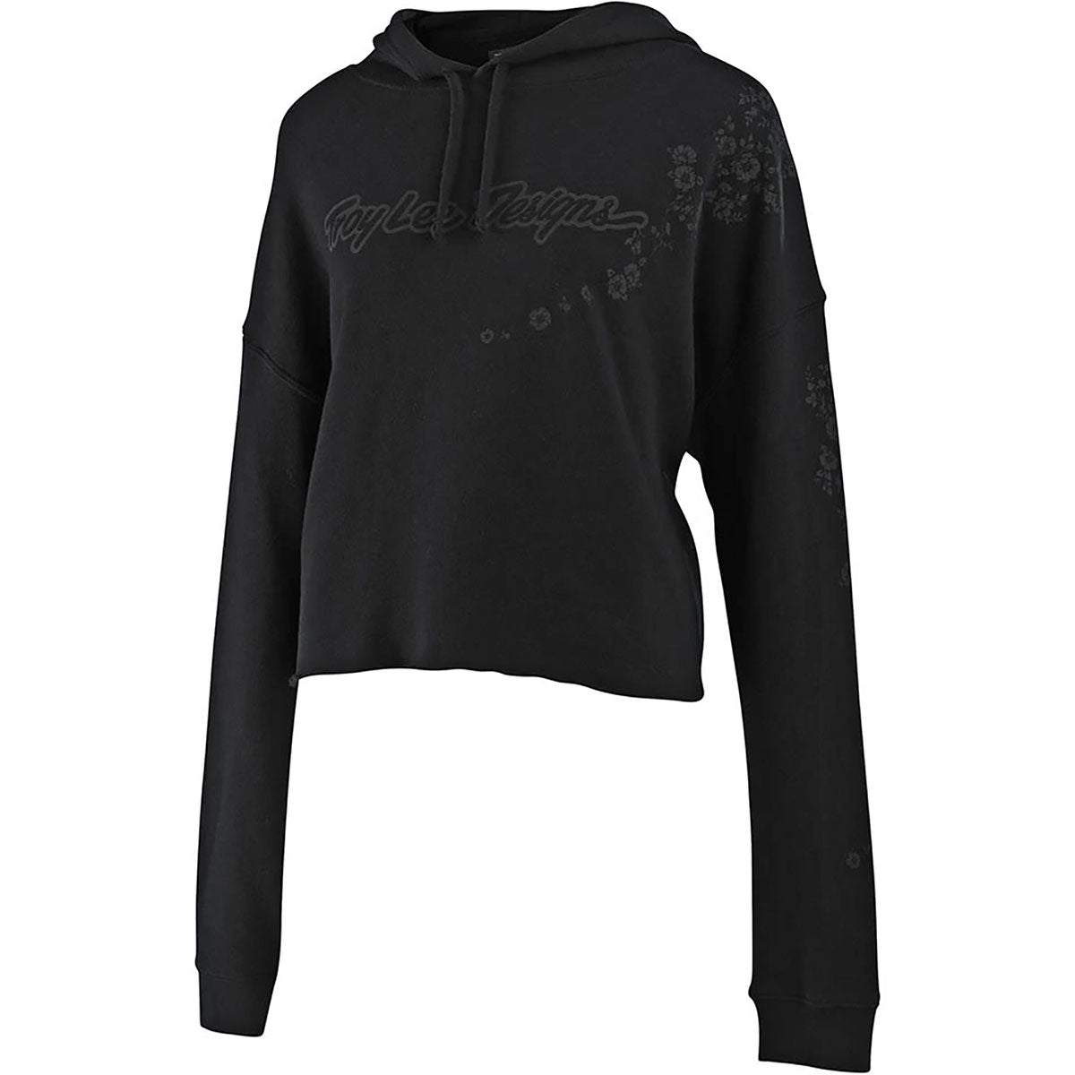 Troy Lee Designs Signature Floral Crop Women's Hoody Pullover Sweatshirts - Black