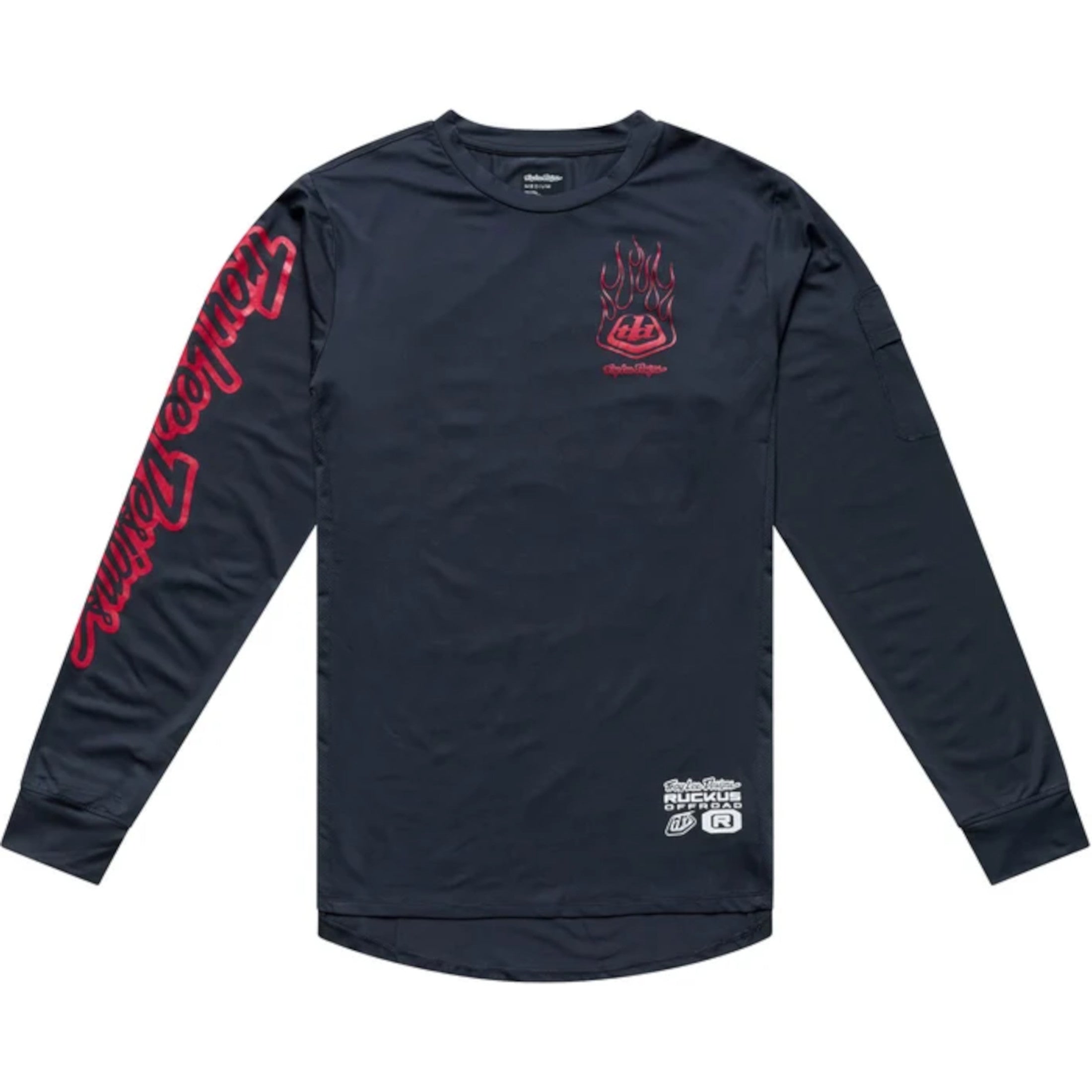 Troy Lee Designs Ruckus Flamz LS Men's Off-Road Jerseys - Carbon