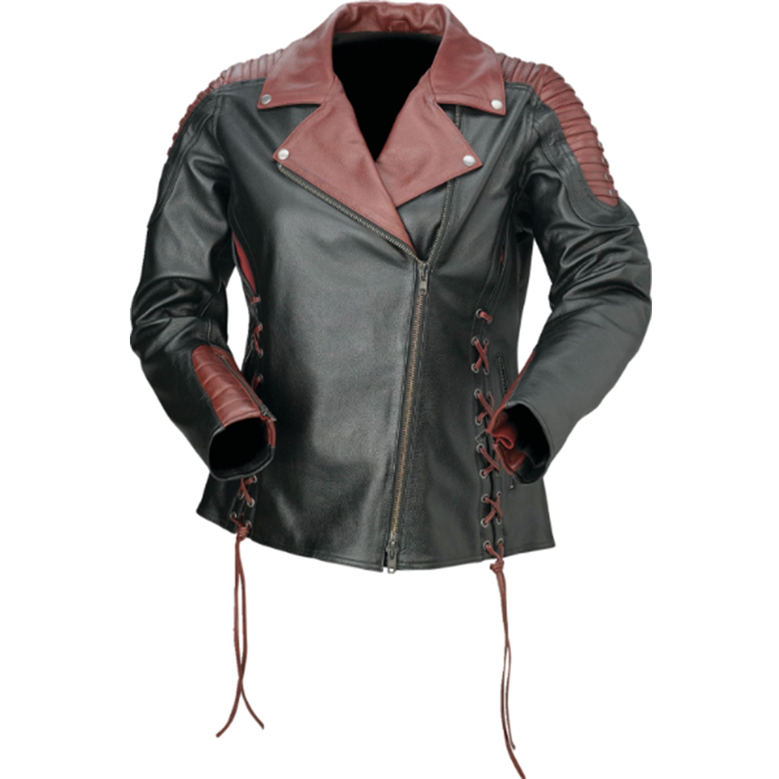 Z1R Combiner Leather Women's Cruiser Jackets-2813